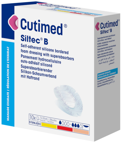 Cutimed Siltec Border Oval 7 x 10cm / 10