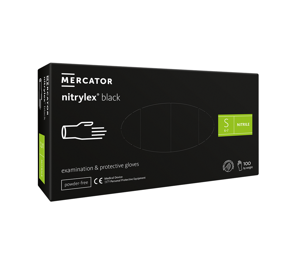 Nitrilhandske Svart PF Mercator Nitrylex S / 100