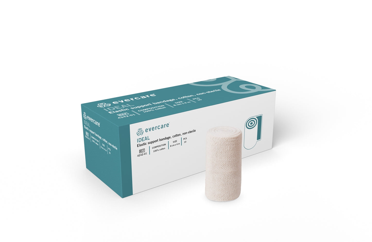 Stödbinda Evercare Ideal Cotton 8cm x 4m / 10