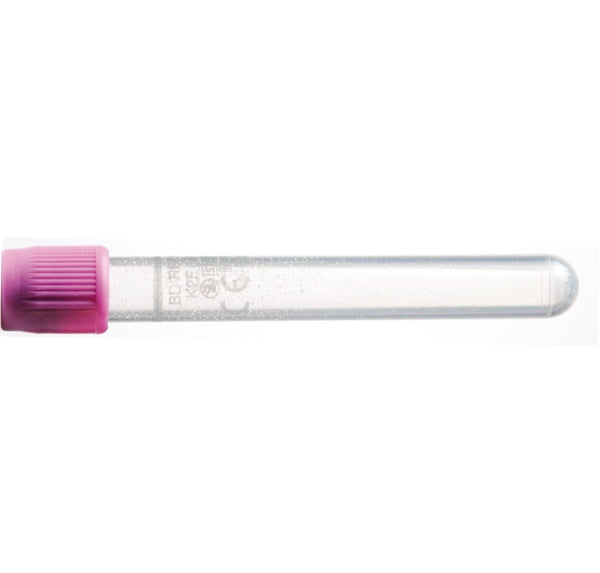 Venprovtagningsrör Lila 6ml 13x100mm K2EDTA Plastetikett / 100