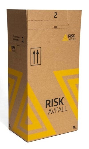 Riskavfallskartong med svart påse 60L