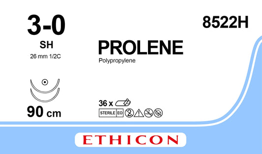Prolene Sutur 3-0 SH 90cm Blå / 36