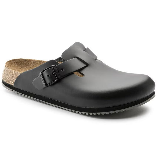 Birkenstock Tofflor Boston Super Grip Narrow Fit Svart