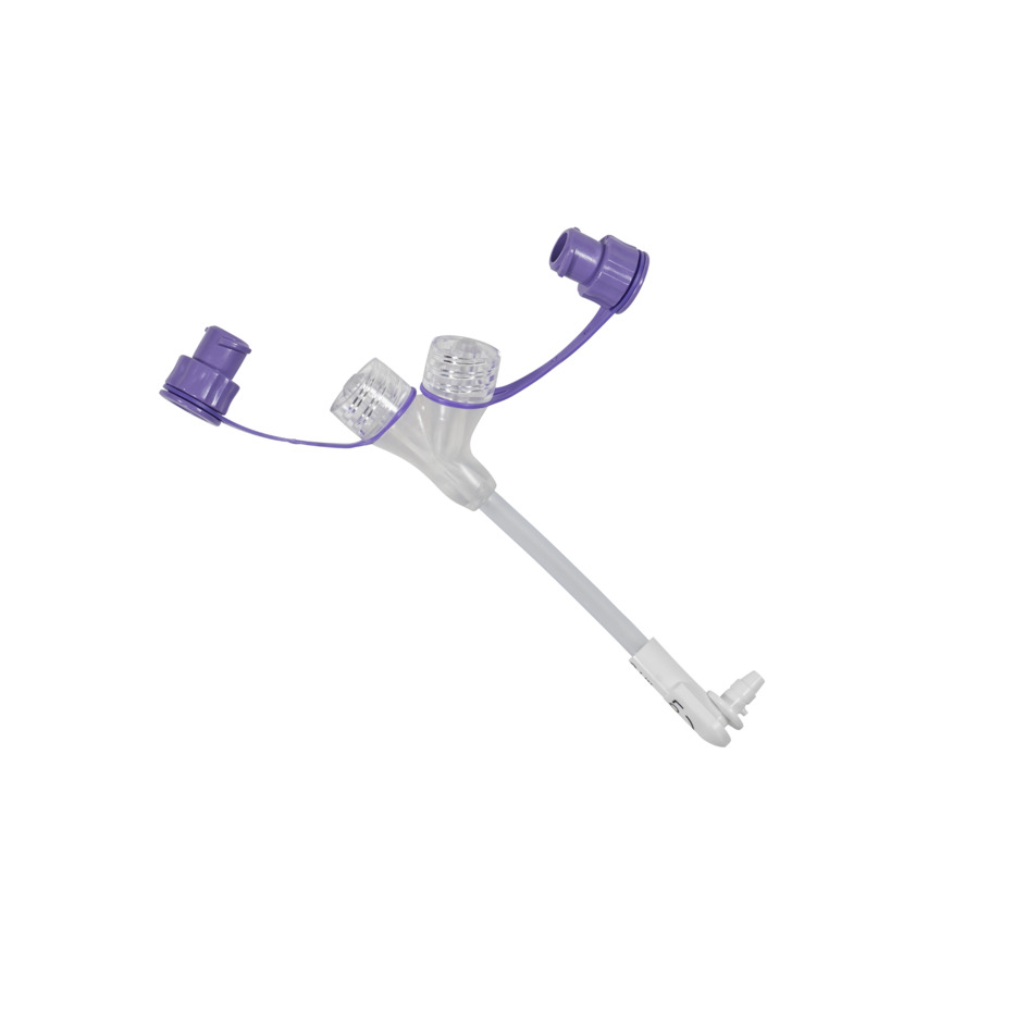 Förlängningsslang Mic-Key medset dubbel ENFit medicinport vinklad 5cm / 5