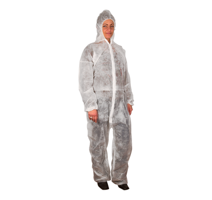 Skyddsdräkt Overall Engångs NonWoven Vit L/XL / 50