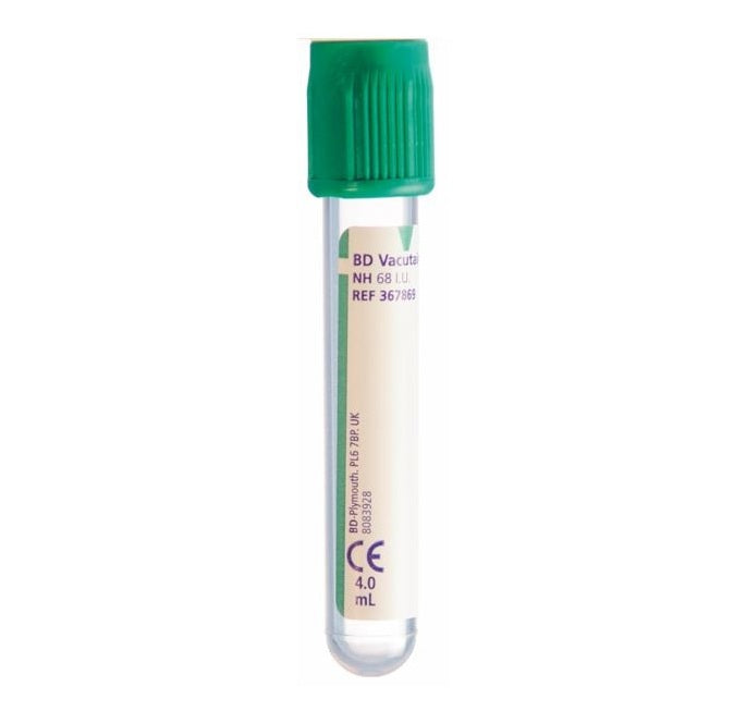 Venprovtagningsrör Grön 4ml 13x75mm Natrium-heparin / 100 | Bluebird ...