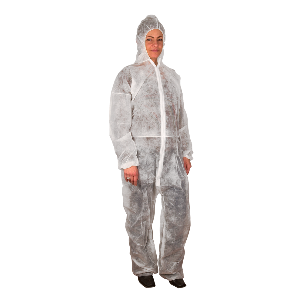 Skyddsdräkt Overall Engångs NonWoven Vit XXL/XXXL / 50