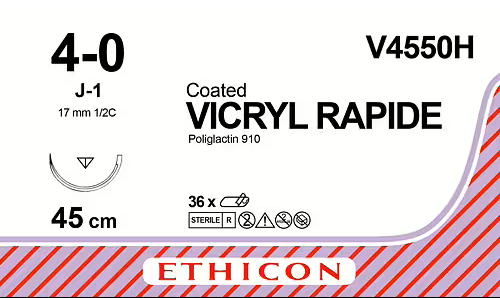 Vicryl Rapid Sutur 4-0 J-1 45cm Ofärgad / 36