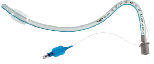 Endotrakealtub Rüsch Nasal Safety Silk Förformad med Kuff 5,5mm / 10