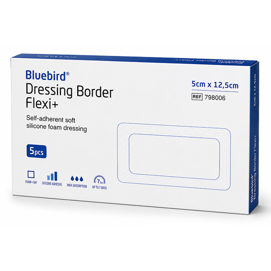 Bluebird Silicone Foam Dressing Border Flexi+ 5 x 12,5cm / 5