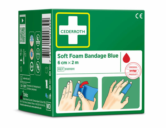 Soft Foam Bandage Blå 6cm x 2m