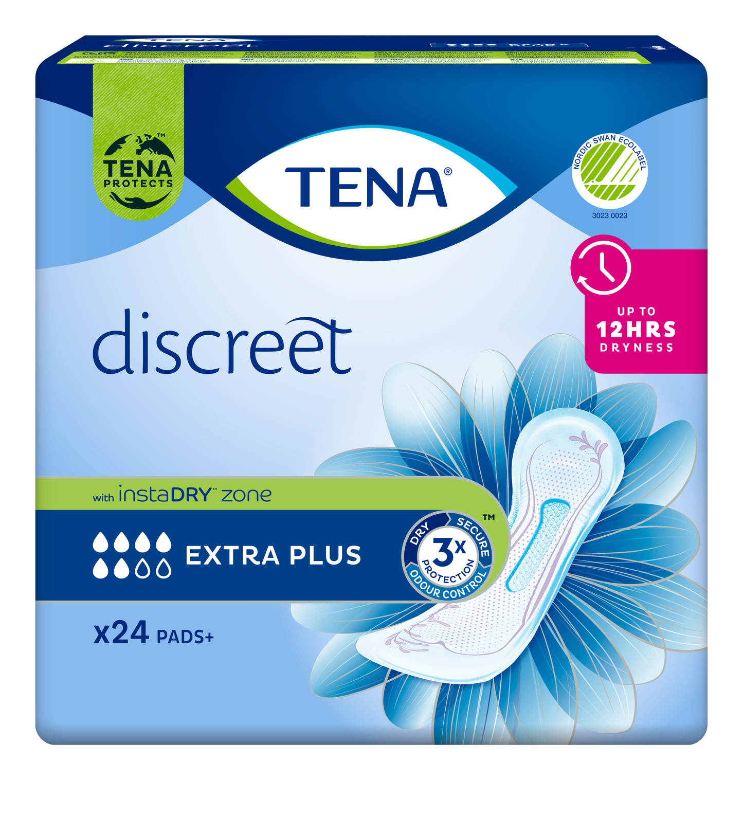 Inkontinensskydd Tena Discreet Extra Plus / 24