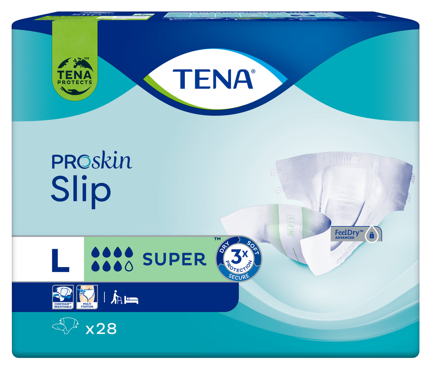 Inkontinensskydd Tena Proskin Slip Super L 84 Bluebird Medical inkontinensskydd-tena-proskin-slip-super-l-84-bluebird-medical