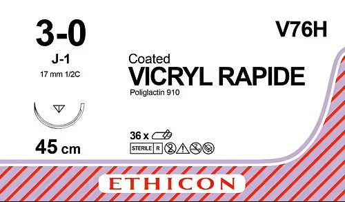 Vicryl Rapid Sutur 3-0 J-1 45 cm Ufarget / 36