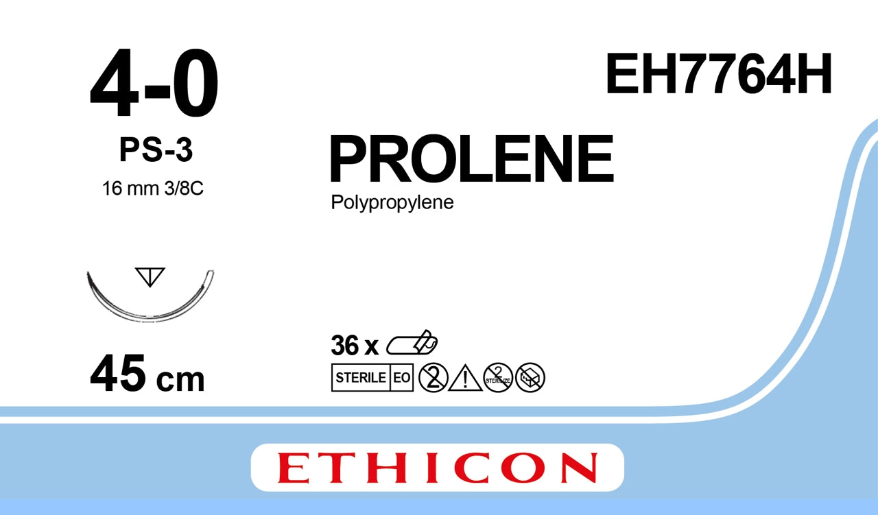 Prolene Sutur 4-0 PS-3 45cm Blå / 36