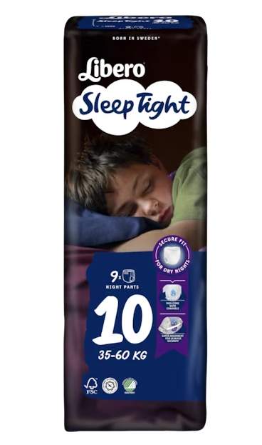 Libero Blöja Sleep Tight Storlek 10 35-60kg / 9
