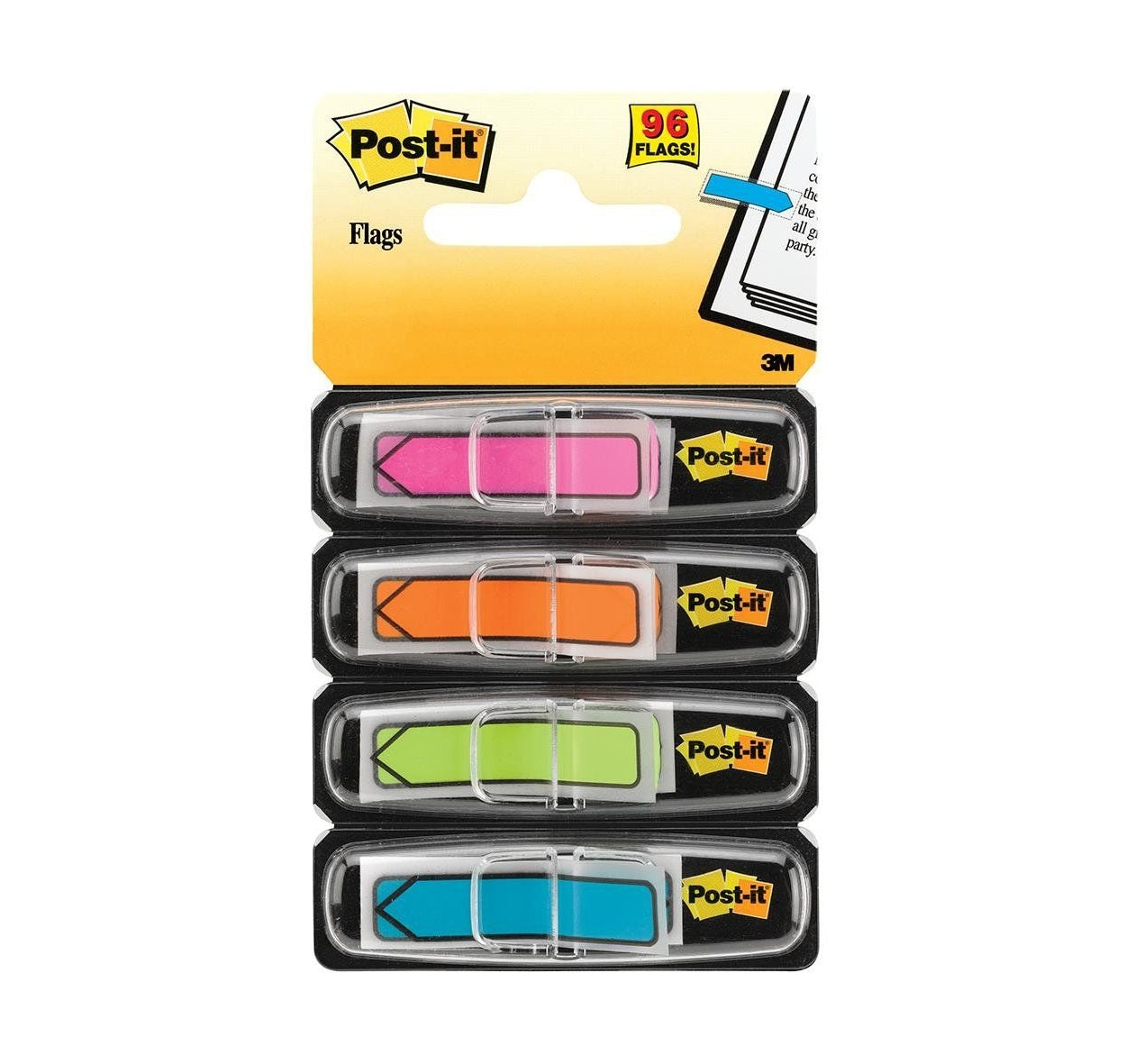 Märkflik Post-It Pilar 4 Färger 4 x 24st