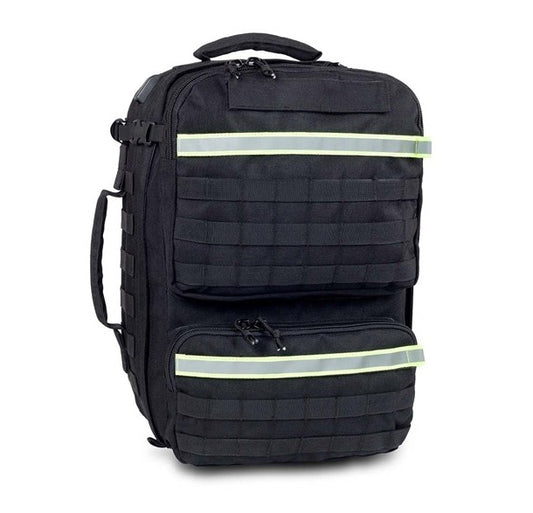 Akutryggsäck Räddning Svart inkl Regnskydd med Innehåll