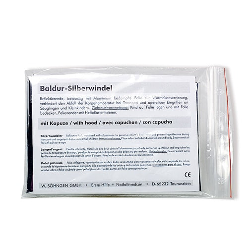 Babyfilt med luva Aluminium folie