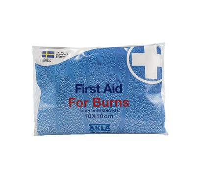 Brännskadekompress 10 x 10cm med fixerbinda