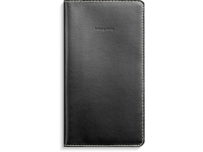 Fickkalender Interplano Svart konstläder