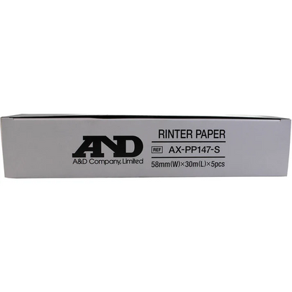 Printerpapper till Blodtrycksmätare A&D Automatisk 58mm x 30m / 5