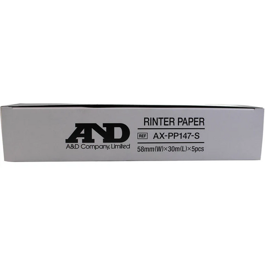 Printerpapper till Blodtrycksmätare A&D Automatisk 58mm x 30m / 5