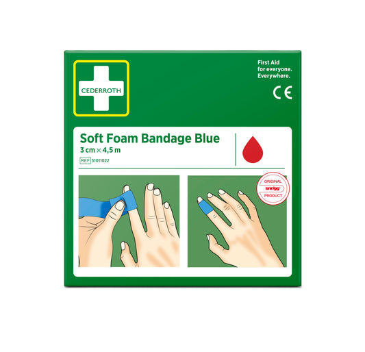 Cederroth Soft Foam Bandage Blue 3cm x 4,5m