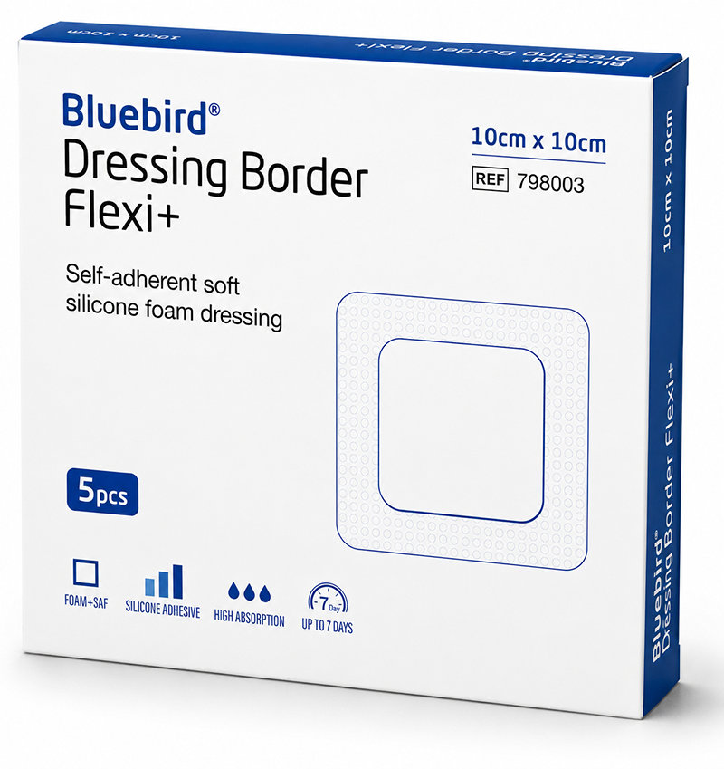 Bluebird Silicone Foam Dressing Border Flexi+ 10 x 10cm / 5