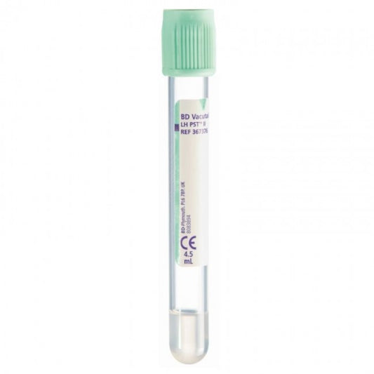 Venprovtagningsrör Ljusgrön 4,5ml 13x100mm Li-Heparin / 100