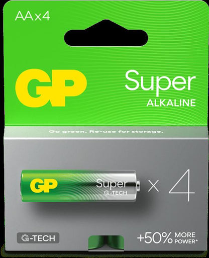 Batteri GP Super Alkaline 15A/LR6 AA / 4