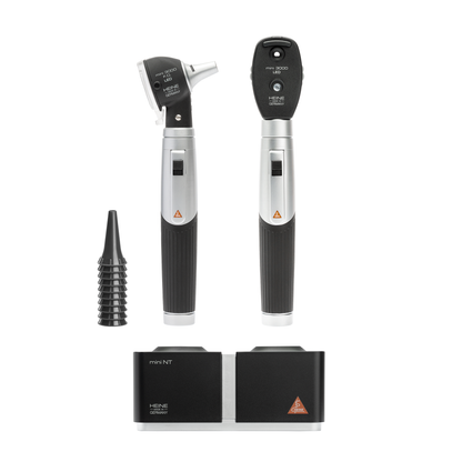 HEINE mini 3000® LED F.O. Otoskop/LED Oftalmoskopset Laddare