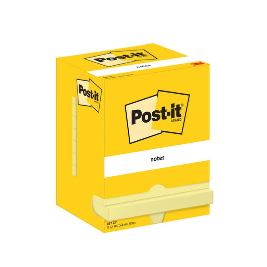 Notes Post-it 76 x 102mm Gul / 12