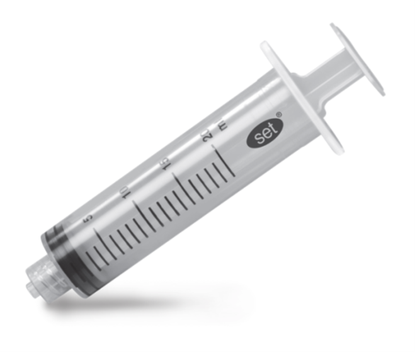 Spruta 3-komp Bluebird Set Luer-Lock/Centrerad 20ml / 100