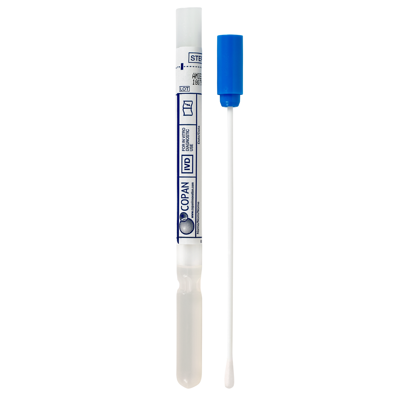 Provtagningspinne Plast med Amies Blå 108C / 50