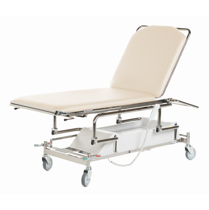 Undersökningsbrits 2-delad Elektrisk Centrallåsta hjul 70cm