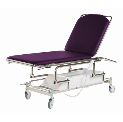 Undersökningsbrits 2-delad Elektrisk Centrallåsta hjul 70cm