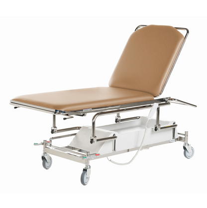 Undersökningsbrits 2-delad Elektrisk Centrallåsta hjul 70cm