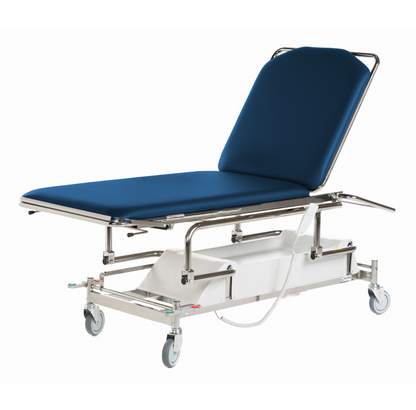 Undersökningsbrits 2-delad Elektrisk Centrallåsta hjul 70cm