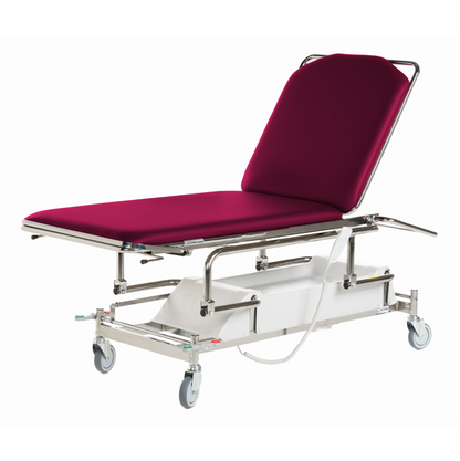 Undersökningsbrits 2-delad Elektrisk Centrallåsta hjul 70cm