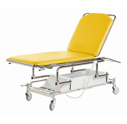 Undersökningsbrits 2-delad Elektrisk Centrallåsta hjul 70cm