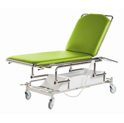 Undersökningsbrits 2-delad Elektrisk Centrallåsta hjul 70cm