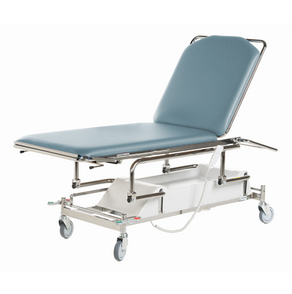 Undersökningsbrits 2-delad Elektrisk Centrallåsta hjul 70cm