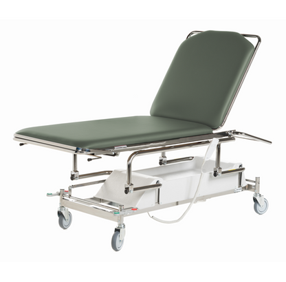 Undersökningsbrits 2-delad Elektrisk Centrallåsta hjul 70cm