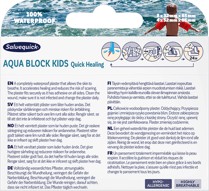 Plåster Salvequick Aqua Block Kids / 12