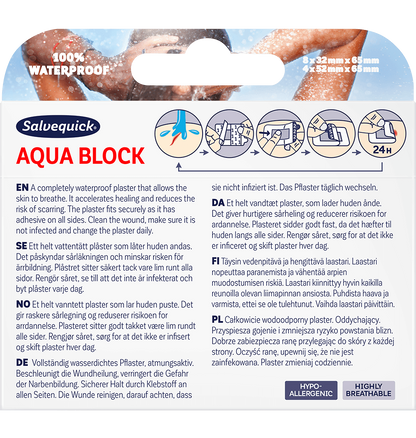 Plåster Salvequick Aqua Block / 12