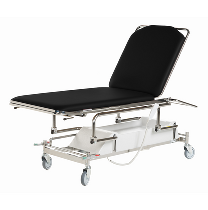 Undersökningsbrits 2-delad Elektrisk Centrallåsta hjul 70cm